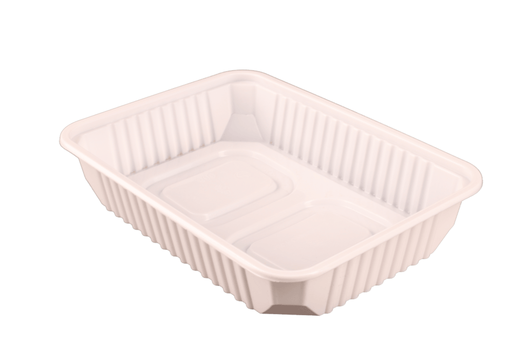 Négyszögletes doboz fehér, 500 ml, 183x132x35, PP