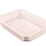 Négyszögletes doboz fehér, 500 ml, 183x132x35, PP