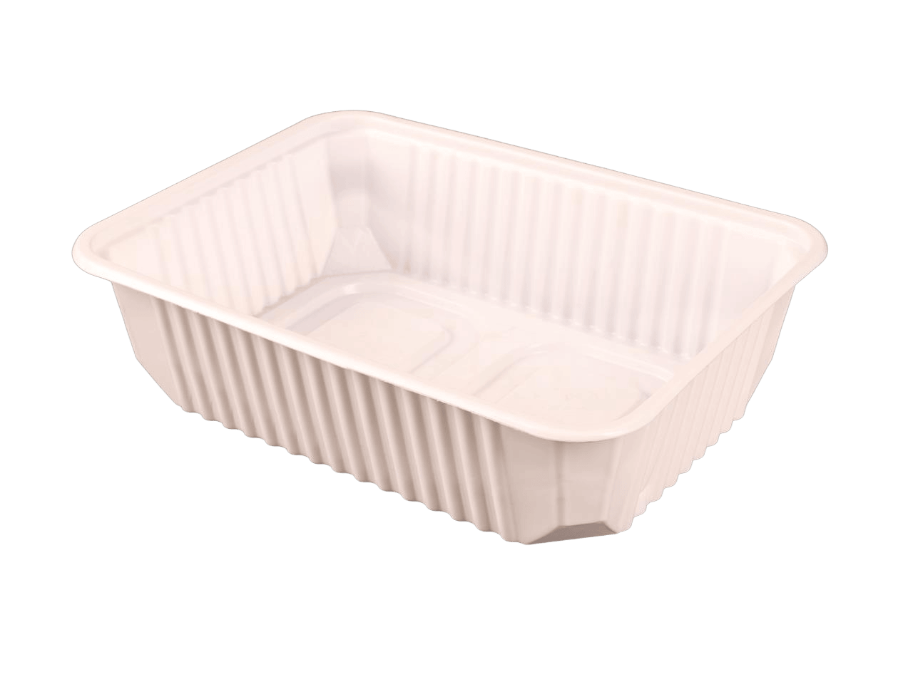 Négyszögletes doboz fehér, 750 ml, 183x132x46, PP