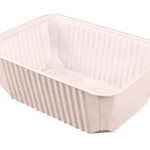 Négyszögletes doboz fehér, 1000 ml, 183x132x65, PP