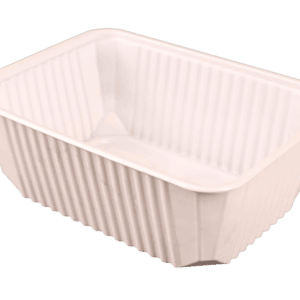 Négyszögletes doboz fehér, 1000 ml, 183x132x65, PP