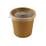 Leveses pohár, Kraft papír+PE, 350 ml, barna