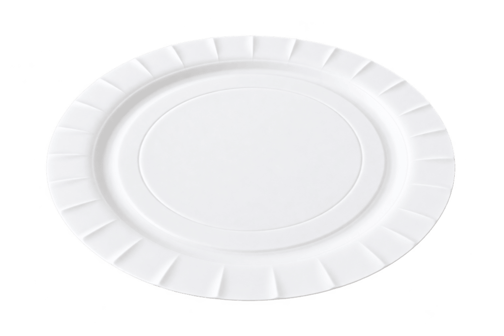 Papírtálca kerek, fehér, 28 cm
