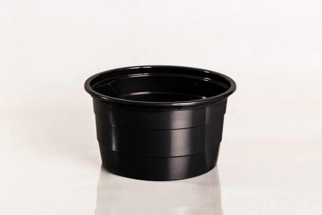 Gulyástál, levesestál 750 ml, fekete, PP, Ø144x75