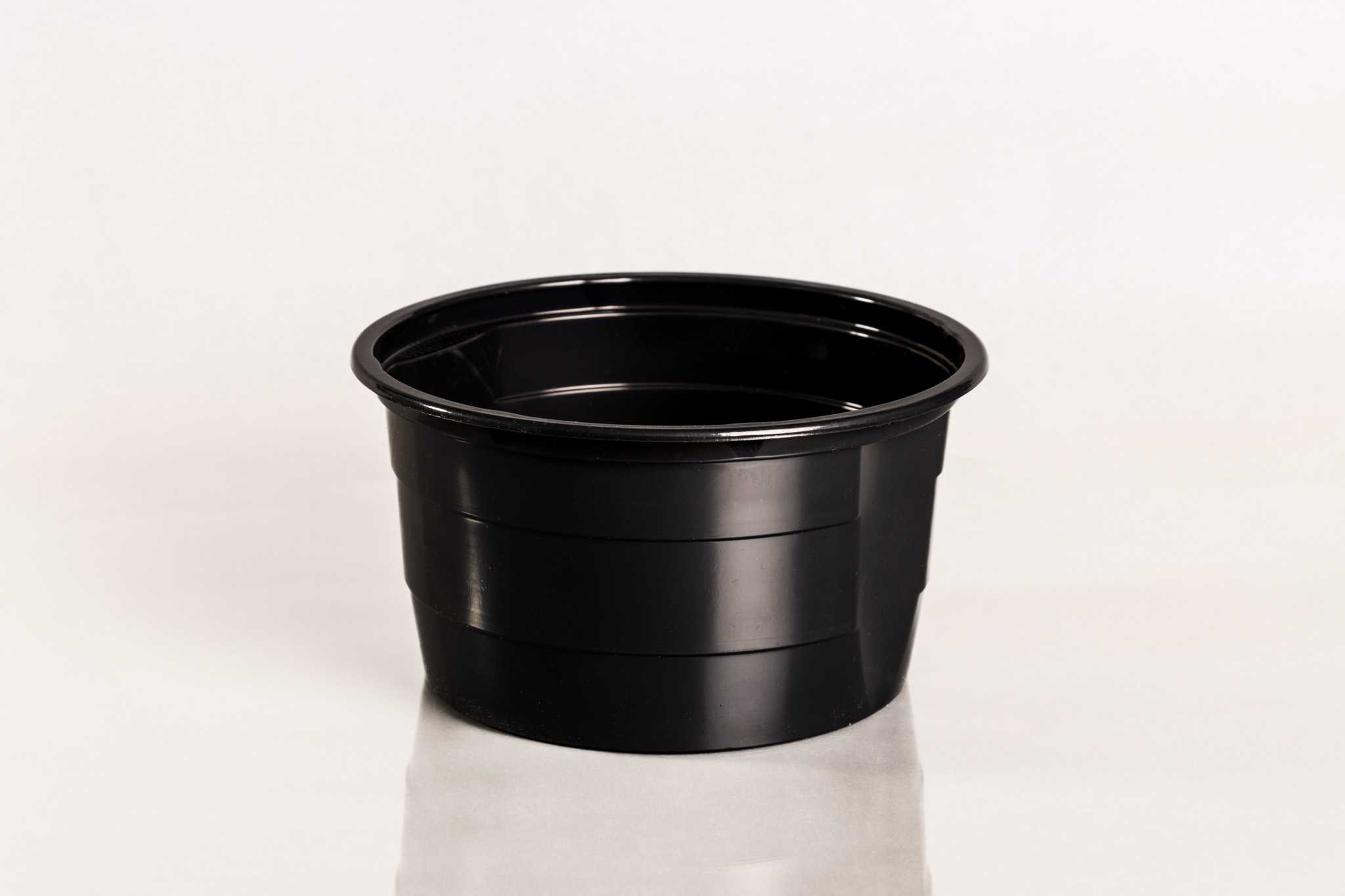 Gulyástál, levesestál 750 ml, fekete, PP, Ø144×75