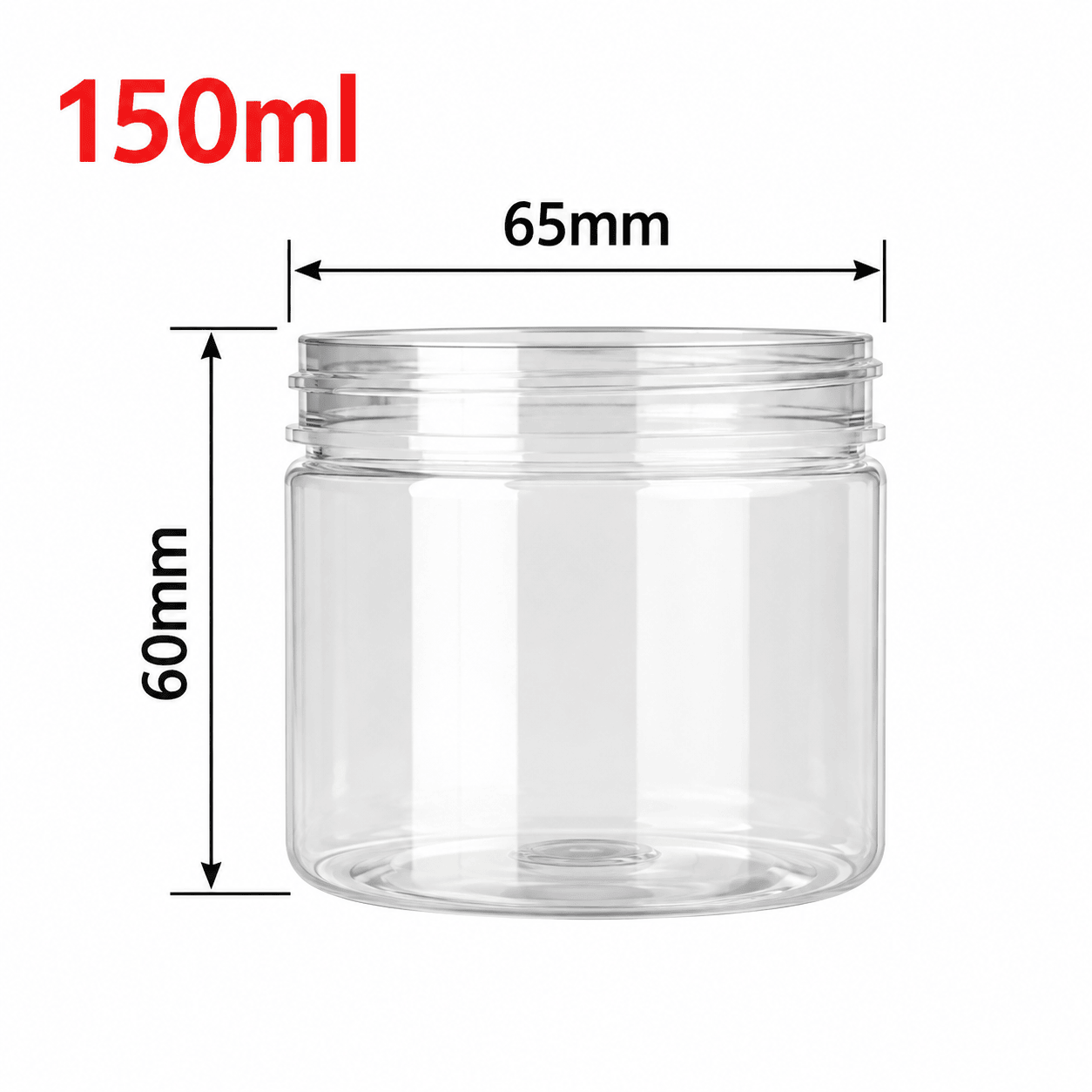 FreshBox üveg, PET, 150 ml, 65/60 mm, Easy Open ALU fedéllel, PET csavaros fedéllel