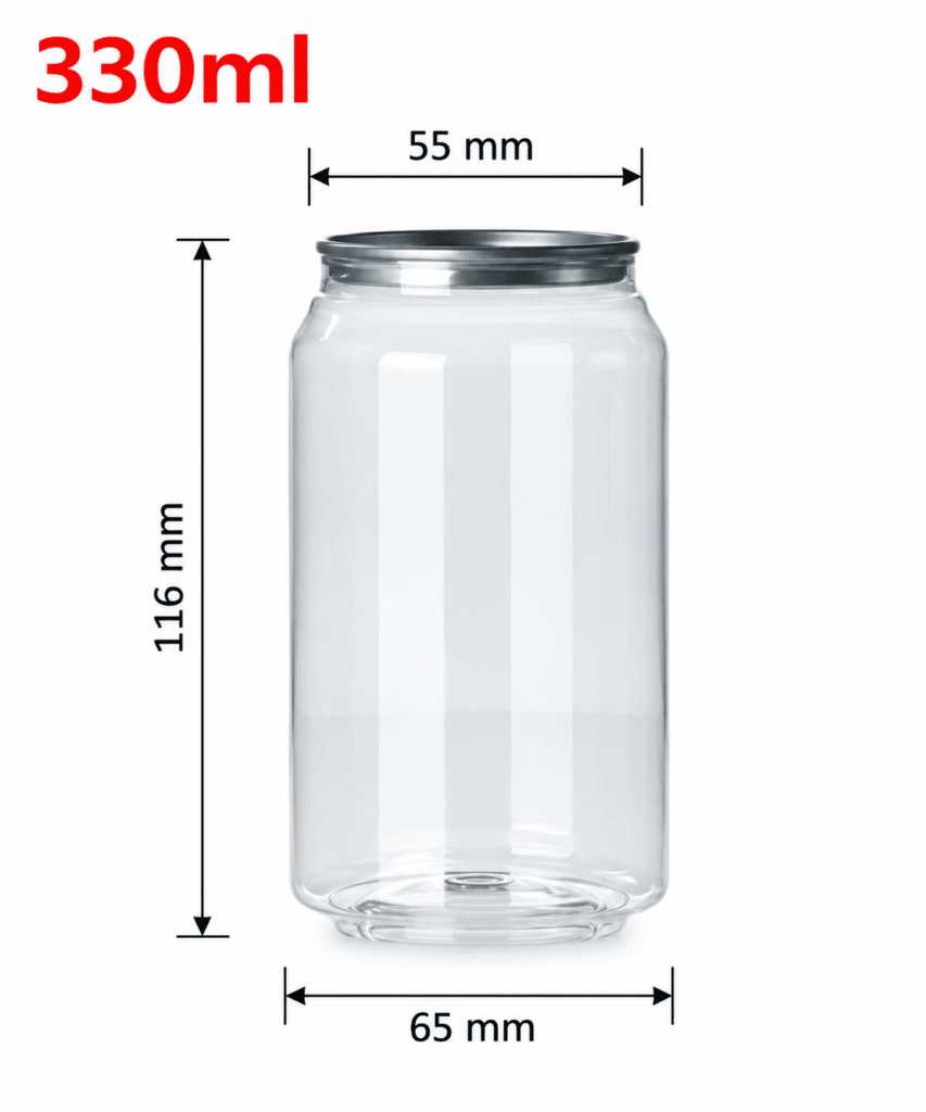 FreshBox Drink italokhoz, PET, 330 ml, 55 mm, Half-Open ALU fedéllel