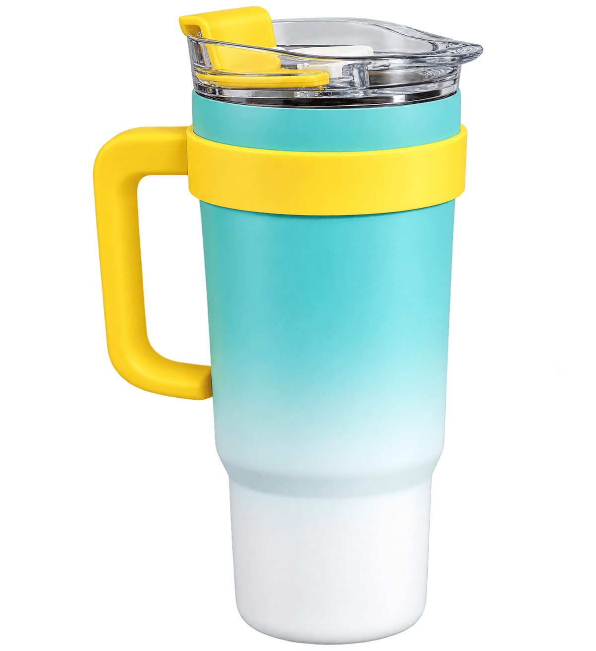 Prémium fém utazó termosz 1200 ml, türkiz-fehér